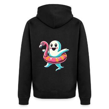 Été Halloween Drôle Mode de vie Rétro Vintage - Veste à capuche bio Premium Unisexe - noir - Dos - Nico (187cm)