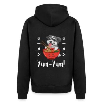 Ramen Nouilles Chibi Asia Soupe de nouilles pour chiens Anime - Veste à capuche bio Premium Unisexe - noir - Dos - Nico (187cm)