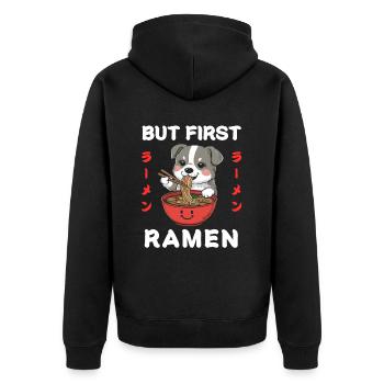 Ramen Nouilles Chibi Asia Soupe de nouilles pour chiens Anime - Veste à capuche bio Premium Unisexe - noir - Dos - Nico (187cm)