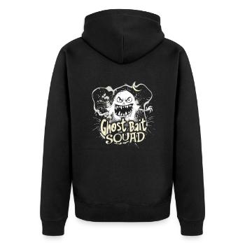 Geisterköder Ghost Bait Squad - Unisex Premium Organic Zip Hoodie - black - Back - Nico (187cm)