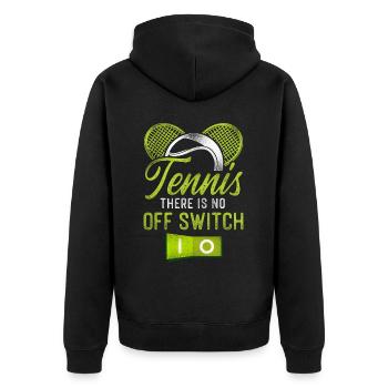 Drôle de joueur de tennis Raquette Tennis - Veste à capuche bio Premium Unisexe - noir - Dos - Nico (187cm)