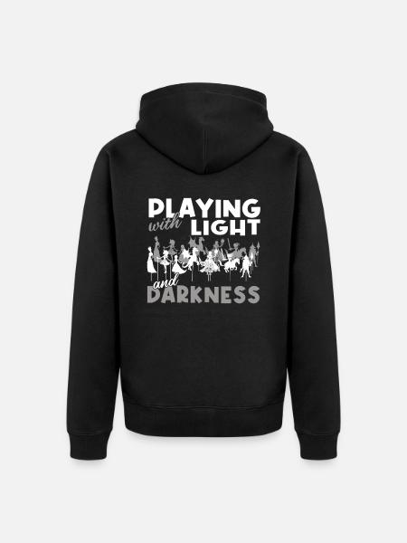 Handschattenpuppenspiel Puppen - Unisex Premium Bio Zip Hoodie - Schwarz