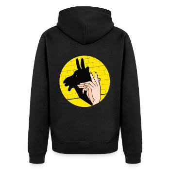 Hand Shadow Puppet Show Puppets - Unisex Premium Organic Zip Hoodie - black - Back - Nico (187cm)