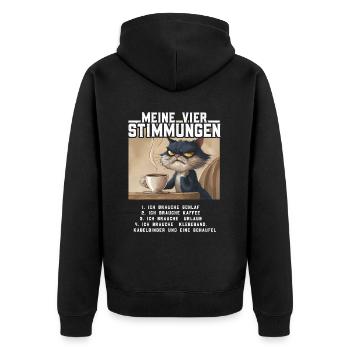 Lazy Tshirt Travail Chat Drôle Sarcasme Bureau - Veste à capuche bio Premium Unisexe - noir - Dos - Nico (187cm)