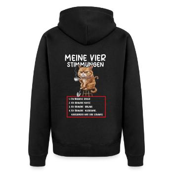 Lazy Tshirt Travail Chat Drôle Sarcasme Bureau - Veste à capuche bio Premium Unisexe - noir - Dos - Nico (187cm)