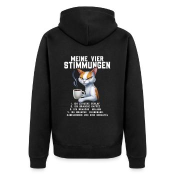 Lazy Tshirt Travail Chat Drôle Sarcasme Bureau - Veste à capuche bio Premium Unisexe - noir - Dos - Nico (187cm)