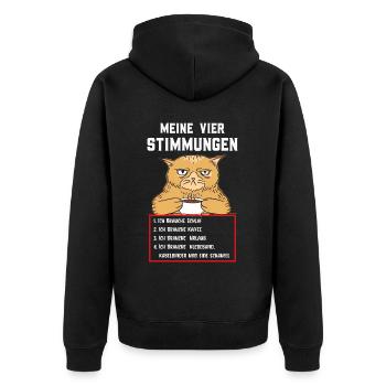 Lazy Tshirt Travail Chat Drôle Sarcasme Bureau - Veste à capuche bio Premium Unisexe - noir - Dos - Nico (187cm)