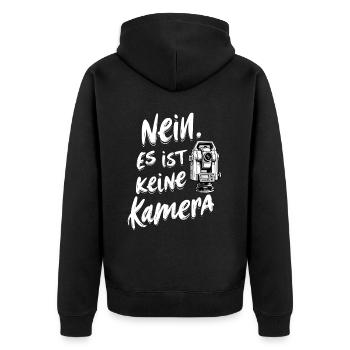 Tachymeter No Camera Geodesy Geomatics Technician Fun - Unisex Premium Organic Zip Hoodie - black - Back - Nico (187cm)