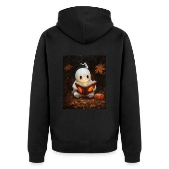 Cadeau d’Halloween Femmes Hommes Enfants Décoration - Veste à capuche bio Premium Unisexe - noir - Dos - Nico (187cm)