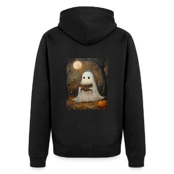 Cadeau d’Halloween Femmes Hommes Enfants Décoration - Veste à capuche bio Premium Unisexe - noir - Dos - Nico (187cm)