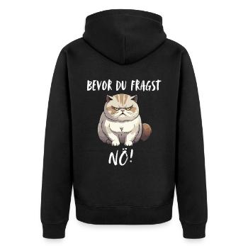 T-shirt chat Drôle Drôle Humour Sarcasme Ironie - Veste à capuche bio Premium Unisexe - noir - Dos - Nico (187cm)