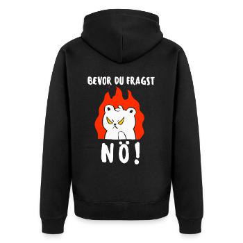 T-shirt chat Drôle Drôle Humour Sarcasme Ironie - Veste à capuche bio Premium Unisexe - noir - Dos - Nico (187cm)