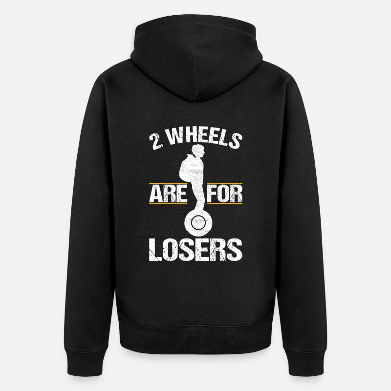 EUC Monowheel - Unisex Premium Bio Zip Hoodie - Schwarz