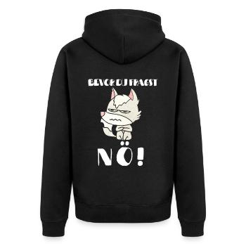 renard Tshirt Drôle Drôle Humour Sarcasme Ironie - Veste à capuche bio Premium Unisexe - noir - Dos - Nico (187cm)