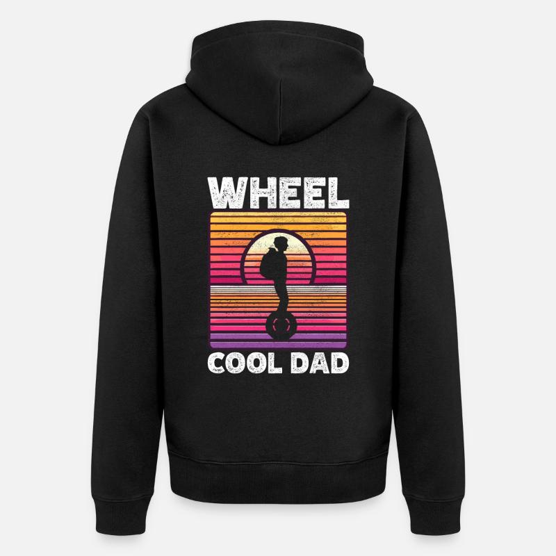 EUC Monowheel - Unisex Premium Bio Zip Hoodie - Schwarz