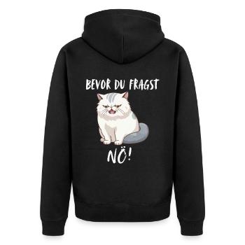 T-shirt chat Drôle Drôle Humour Sarcasme Ironie - Veste à capuche bio Premium Unisexe - noir - Dos - Nico (187cm)
