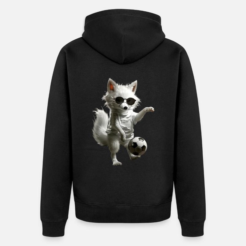 Polarfuchs - Unisex Premium Bio Zip Hoodie - Schwarz