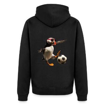 Macareux - Veste à capuche bio Premium Unisexe - noir - Dos - Nico (187cm)