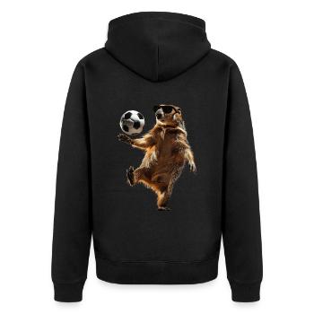 Marmot - Unisex Premium Organic Zip Hoodie - black - Back - Nico (187cm)