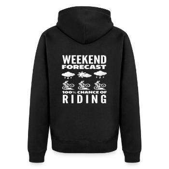 Prévisions du week-end 100% Probabilité de conduite - Veste à capuche bio Premium Unisexe - noir - Dos - Nico (187cm)
