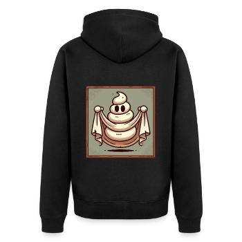 Drôle Caca Pile Ghost Bull Feuille Caca - Veste à capuche bio Premium Unisexe - noir - Dos - Nico (187cm)