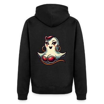Drôle Glamour Goule Flashy Halloween - Veste à capuche bio Premium Unisexe - noir - Dos - Nico (187cm)