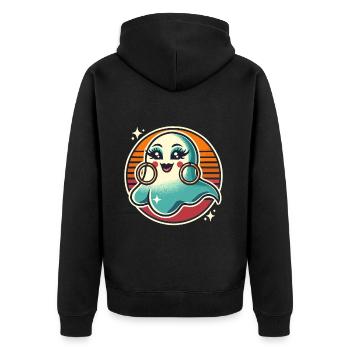 Drôle Glamour Goule Flashy Halloween - Veste à capuche bio Premium Unisexe - noir - Dos - Nico (187cm)