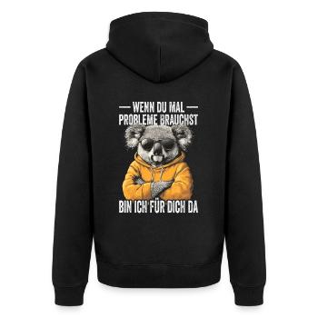 Si jamais vous avez besoin de problèmes, je suis là pour vous - Veste à capuche bio Premium Unisexe - noir - Dos - Nico (187cm)
