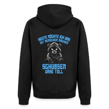 Panda Ironie Drôle Travail Drôle Drôle Antisocial - Veste à capuche bio Premium Unisexe - noir - Dos - Nico (187cm)