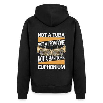 Pas un tuba Trombone Instrument baryton Euphoniste - Veste à capuche bio Premium Unisexe - noir - Dos - Nico (187cm)