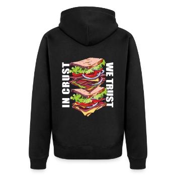 Sandwich Sandwich Snack Célébration - Veste à capuche bio Premium Unisexe - noir - Dos - Nico (187cm)