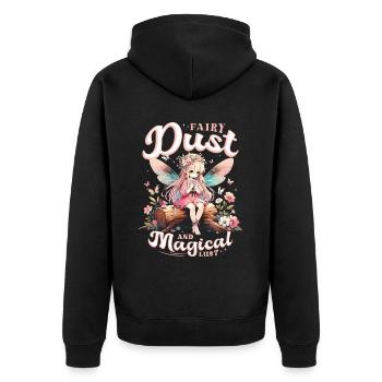 Fee Fairy Fairycore - Unisex Premium Organic Zip Hoodie - black - Back - Nico (187cm)