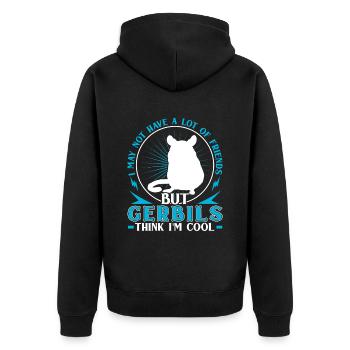 Une gerbille pense que je suis cool Gerbille rongeur - Veste à capuche bio Premium Unisexe - noir - Dos - Nico (187cm)