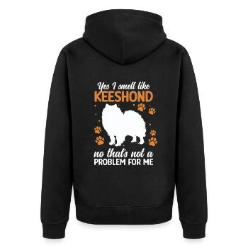 Wolfspitz : , je sens comme Keeshond - Veste à capuche bio Premium Unisexe - noir - Dos - Nico (187cm)