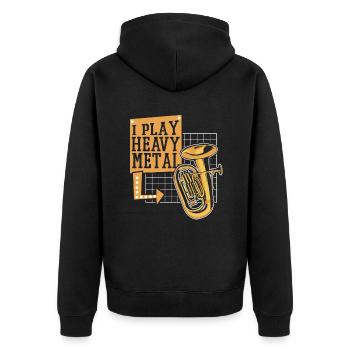 Je joue du heavy metal Euphoniste Euphoniste Joueur - Veste à capuche bio Premium Unisexe - noir - Dos - Nico (187cm)