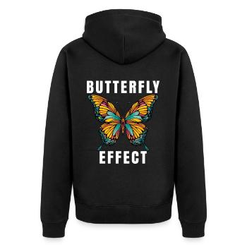 Techno Gift Rave Festival Party Music Tekk EDM - Unisex Premium Organic Zip Hoodie - black - Back - Nico (187cm)