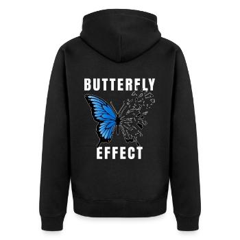 Techno Gift Rave Festival Party Music Tekk EDM - Unisex Premium Organic Zip Hoodie - black - Back - Nico (187cm)