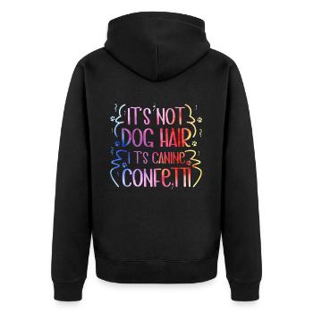 Chien Chiot Soins pour animaux de compagnie Salon d’emploi - Veste à capuche bio Premium Unisexe - noir - Dos - Nico (187cm)