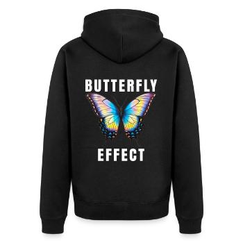 Techno Gift Rave Festival Party Music Tekk EDM - Unisex Premium Organic Zip Hoodie - black - Back - Nico (187cm)