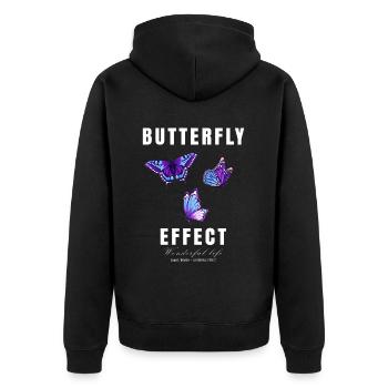 Techno Gift Rave Festival Party Music Tekk EDM - Unisex Premium Organic Zip Hoodie - black - Back - Nico (187cm)