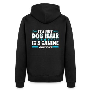 Chien Chiot Soins pour animaux de compagnie Salon d’emploi - Veste à capuche bio Premium Unisexe - noir - Dos - Nico (187cm)