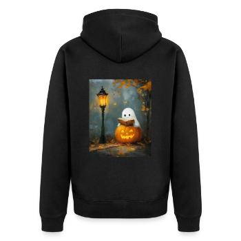 Cadeau d’Halloween Femmes Hommes Enfants Décoration - Veste à capuche bio Premium Unisexe - noir - Dos - Nico (187cm)