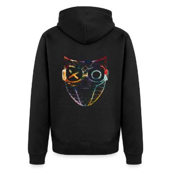 Techno Gift Rave Festival Party Music Tekk EDM - Unisex Premium Organic Zip Hoodie - black - Back - Nico (187cm)