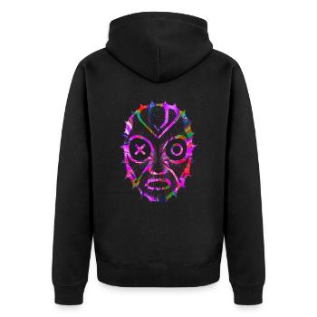Techno Gift Rave Festival Party Music Tekk EDM - Unisex Premium Organic Zip Hoodie - black - Back - Nico (187cm)