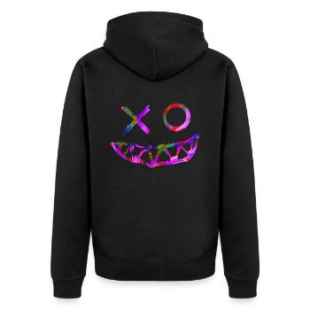 Techno Gift Rave Festival Party Music Tekk EDM - Unisex Premium Organic Zip Hoodie - black - Back - Nico (187cm)
