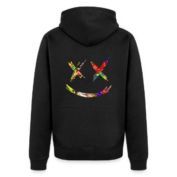 Techno Gift Rave Festival Party Music Tekk EDM - Unisex Premium Organic Zip Hoodie - black - Back - Nico (187cm)