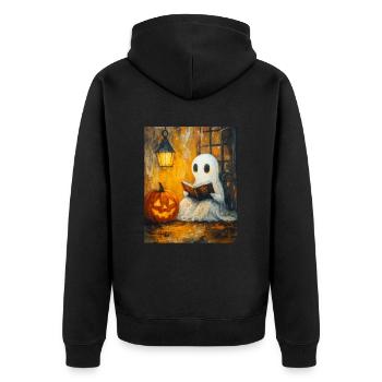 Cadeau d’Halloween Femmes Hommes Enfants Décoration - Veste à capuche bio Premium Unisexe - noir - Dos - Nico (187cm)