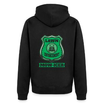 Lawn mower mowing - Unisex Premium Organic Zip Hoodie - black - Back - Nico (187cm)