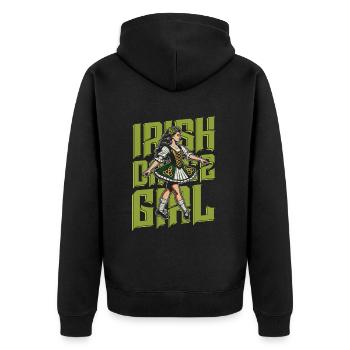 Danse Irlandaise Irischer Tanz - Veste à capuche bio Premium Unisexe - noir - Dos - Nico (187cm)