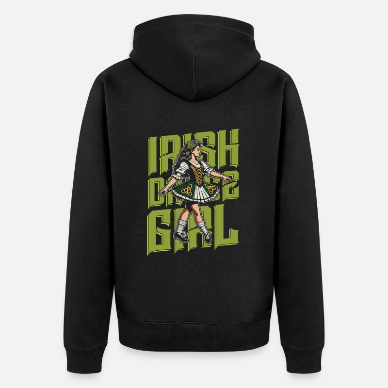 Danse Irlandaise Irischer Tanz - Veste à capuche bio Premium Unisexe - noir